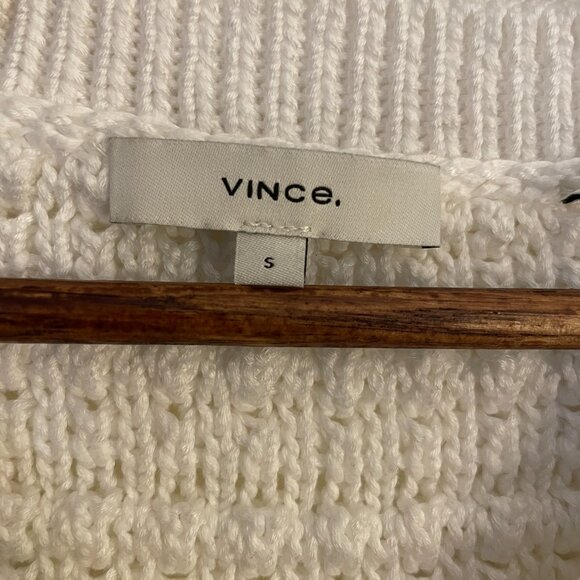 Vince Cropped Cotton Sweater Vest, Size S, Gently Used - Fair Condition - Picture 8 of 9